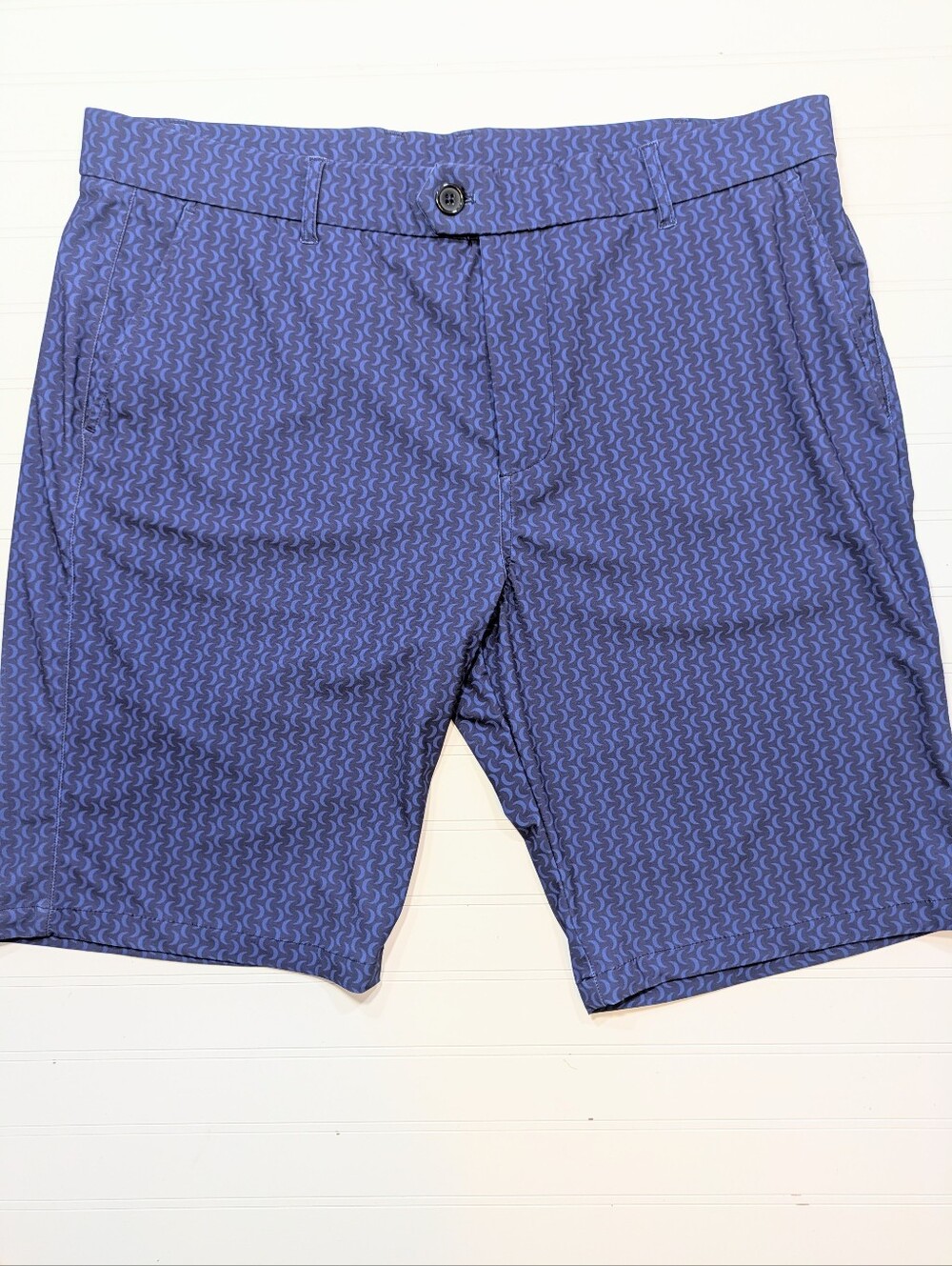 Grayson Montauk Blue Patterned Quick Dry Golf Shorts